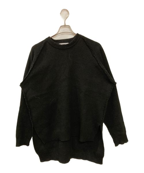 CDG（シーディージー）CDG (シーディージー) サイドスリットバックロゴニット ブラック サイズ:XLの古着・服飾アイテム