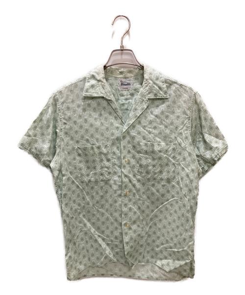 Brewster（ブリュスター）Brewster (ブリュスター) ヴィンテージ半袖オープンカラーシャツ グリーン サイズ:不明の古着・服飾アイテム