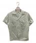 Brewster（ブリュスター）の古着「ヴィンテージ半袖オープンカラーシャツ」｜グリーン
