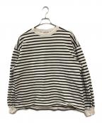 REMI RELIEF×L'appartementレミレリーフ×アパルトモン）の古着「別注Border L/S T-SH / ボーダーTシャツ」｜ベージュ×ブラック