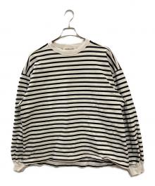 REMI RELIEF×L'appartement（レミレリーフ×アパルトモン）の古着「別注Border L/S T-SH / ボーダーTシャツ」｜ベージュ×ブラック