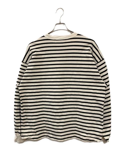 REMI RELIEF（レミレリーフ）REMI RELIEF (レミレリーフ) L'appartement (アパルトモン) 別注Border L/S T-SH / ボーダーTシャツ ベージュ×ブラック サイズ:FREEの古着・服飾アイテム