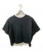 LOHENローヘン）の古着「バイカラーレイヤードT shirt」｜ブラック×ホワイト