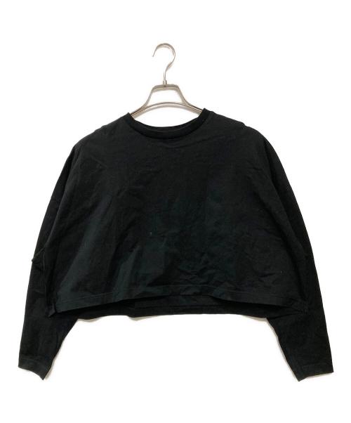 LOHEN（ローヘン）LOHEN (ローヘン) ボキシーラインクロップドロンT ブラック サイズ:Freeの古着・服飾アイテム