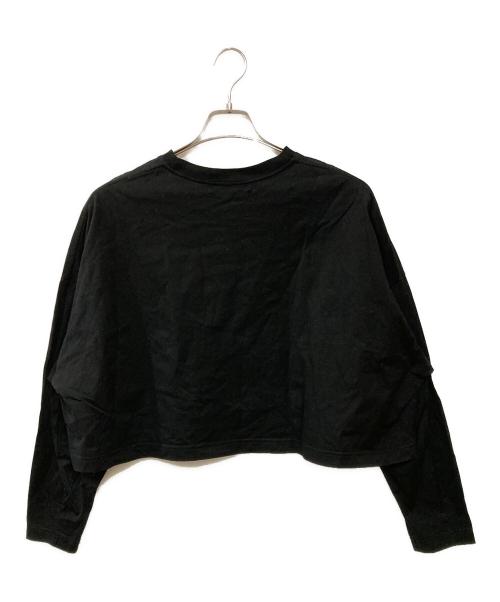 LOHEN（ローヘン）LOHEN (ローヘン) ボキシーラインクロップドロンT ブラック サイズ:Freeの古着・服飾アイテム