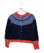 ERIBEエリベ）の古着「ノルディック柄カーディガン」｜ネイビー