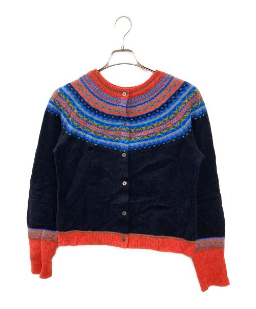 ERIBE（エリベ）ERIBE (エリベ) ノルディック柄カーディガン ネイビー サイズ:Mの古着・服飾アイテム