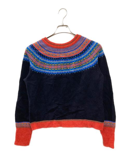 ERIBE（エリベ）ERIBE (エリベ) ノルディック柄カーディガン ネイビー サイズ:Mの古着・服飾アイテム