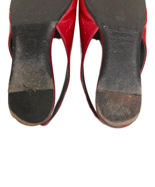 BALENCIAGA（バレンシアガ）BALENCIAGA (バレンシアガ) BBロゴポインテッドトゥミュール レッド サイズ:XLの古着・服飾アイテム