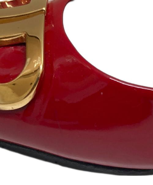 BALENCIAGA（バレンシアガ）BALENCIAGA (バレンシアガ) BBロゴポインテッドトゥミュール レッド サイズ:XLの古着・服飾アイテム