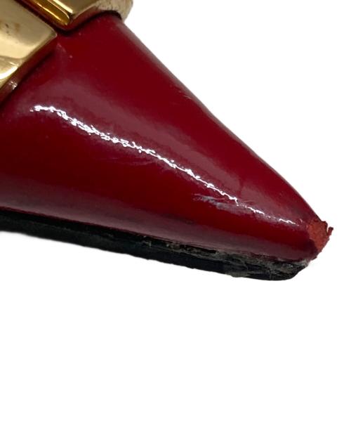 BALENCIAGA（バレンシアガ）BALENCIAGA (バレンシアガ) BBロゴポインテッドトゥミュール レッド サイズ:XLの古着・服飾アイテム