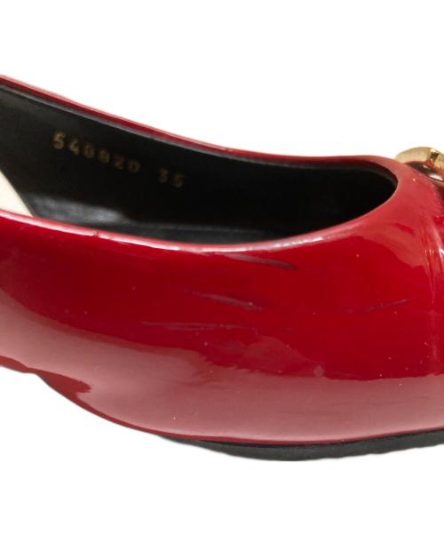 BALENCIAGA（バレンシアガ）BALENCIAGA (バレンシアガ) BBロゴポインテッドトゥミュール レッド サイズ:XLの古着・服飾アイテム