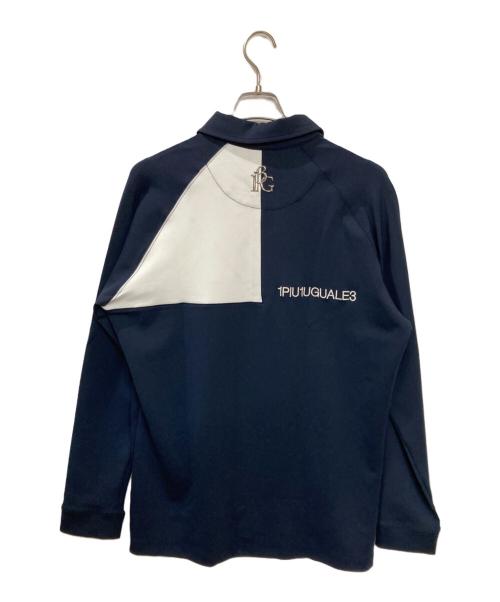 1piu1uguale3（ウノピュウノウグァーレトレ）1piu1uguale3 (ウノピュウノウグァーレトレ) 三浦技研 (ミウラギケン) ストレッチ長袖ポロシャツ ネイビー サイズ:6の古着・服飾アイテム