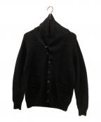 1piu1uguale3ウノピュウノウグァーレトレ）の古着「RAGLAN SHAWL CARDIGAN / ラグランショールカーディガン」｜ブラック