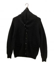 1piu1uguale3（ウノピュウノウグァーレトレ）の古着「RAGLAN SHAWL CARDIGAN / ラグランショールカーディガン」｜ブラック