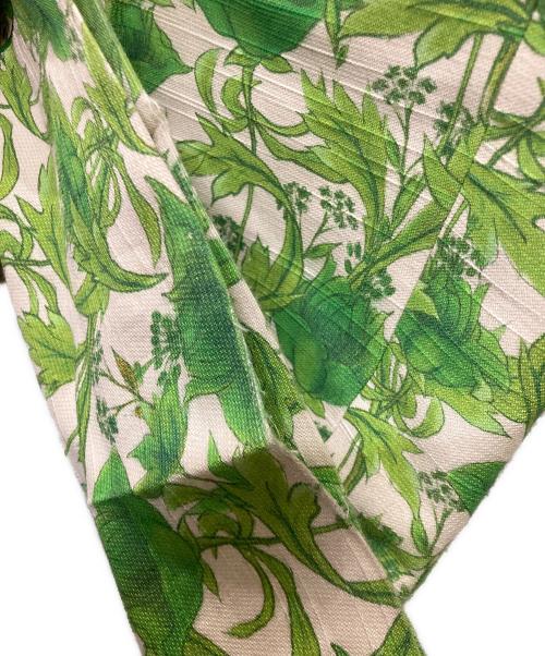 DRAWER（ドゥロワー）DRAWER (ドゥロワー) グリーンフラワードロストパンツ グリーン サイズ:Sの古着・服飾アイテム