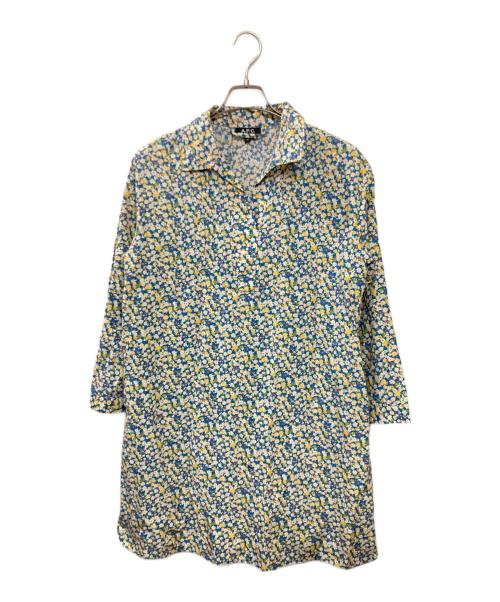 A.P.C.（アーペーセー）A.P.C. (アーペーセー) コットンシルクスキッパーシャツワンピース ブルー サイズ:36の古着・服飾アイテム
