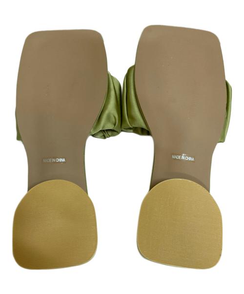 TODAYFUL（トゥデイフル）TODAYFUL (トゥデイフル) Satin Gather Sandals グリーン サイズ:38の古着・服飾アイテム