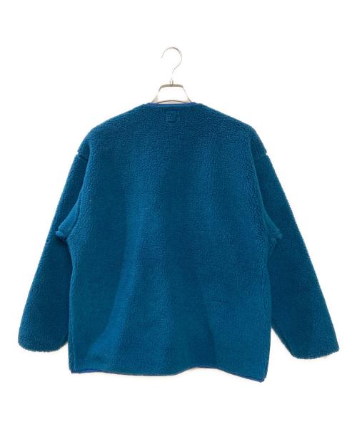 California General Store（カリフォルニアジェネラルストア）California General Store (カリフォルニアジェネラルストア) リサイクルポリエステル ボア スナップ カーディガン ブルー サイズ:Mの古着・服飾アイテム