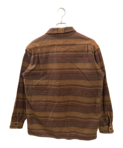 PENDLETON（ペンドルトン）PENDLETON (ペンドルトン) Adam et Rope (アダム エ ロペ) 別注 オンブレーチェック柄 ボードシャツ ブラウン サイズ:Mの古着・服飾アイテム
