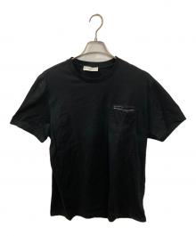 GIVENCHY（ジバンシィ）の古着「ジバンシィ ブラック メンズ リボントリムロゴTシャツ」｜ブラック