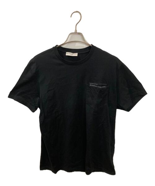 GIVENCHY（ジバンシィ）GIVENCHY (ジバンシィ) ジバンシィ ブラック メンズ リボントリムロゴTシャツ ブラック サイズ:Sの古着・服飾アイテム