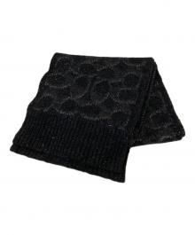 COACH（コーチ）の古着「マフラーニット帽セット」｜ブラック