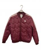 adidasアディダス）の古着「キルティングジャケット」｜レッド