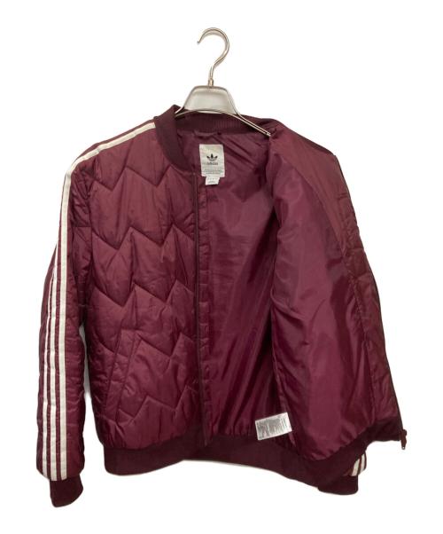 adidas（アディダス）adidas (アディダス) キルティングジャケット レッド サイズ:XLの古着・服飾アイテム