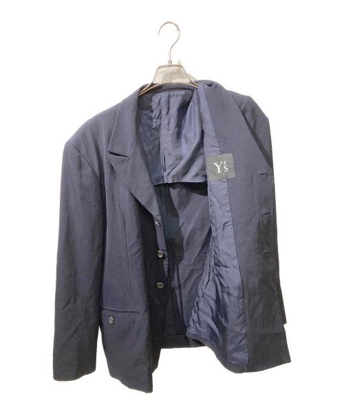 Y's（ワイズ）Y's (ワイズ) 3Bウールオーバージャケット ネイビー サイズ:表記なしの古着・服飾アイテム