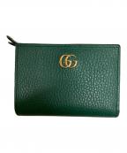 GUCCIグッチ）の古着「ダブルG 2つ折り財布」｜グリーン