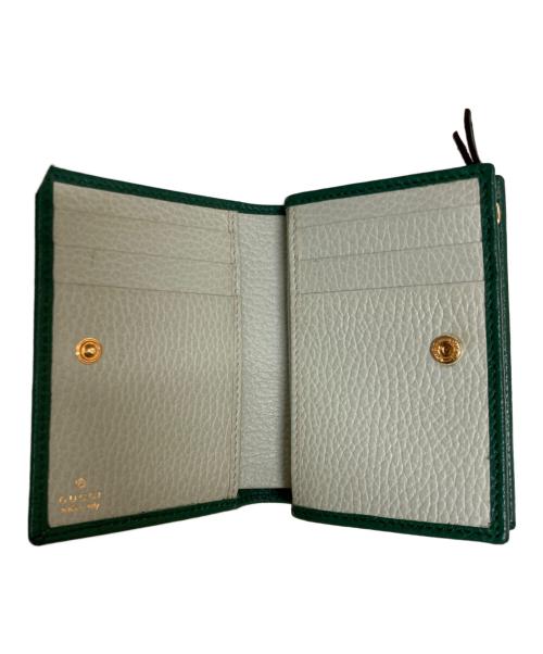 GUCCI（グッチ）GUCCI (グッチ) ダブルG 2つ折り財布 グリーンの古着・服飾アイテム