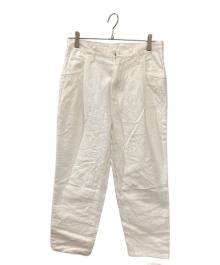 LANVIN COLLECTION（ランバンコレクション）の古着「タックデニムパンツ」｜ホワイト