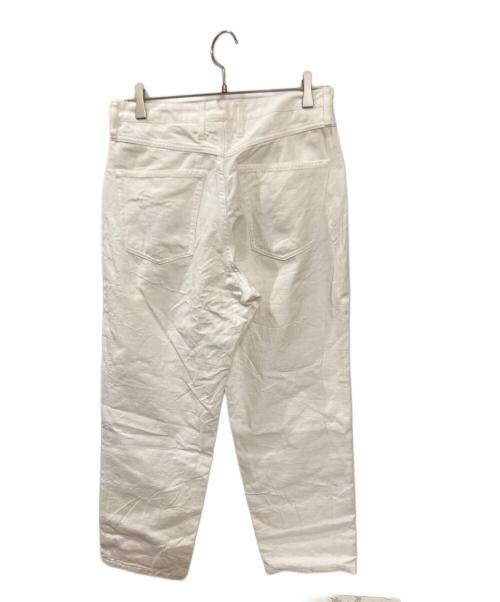 LANVIN COLLECTION（ランバンコレクション）LANVIN COLLECTION (ランバンコレクション) タックデニムパンツ ホワイト サイズ:Lの古着・服飾アイテム