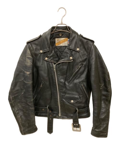 Schott（ショット）Schott (ショット) 古着ダブルライダースジャケット ブラック サイズ:36の古着・服飾アイテム