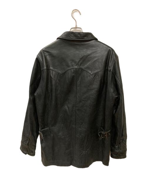 HILDK（ハイエルディーケー）HILDK (ハイエルディーケー) レオパードファーライニングレザーカーコート サイズ:Lの古着・服飾アイテム