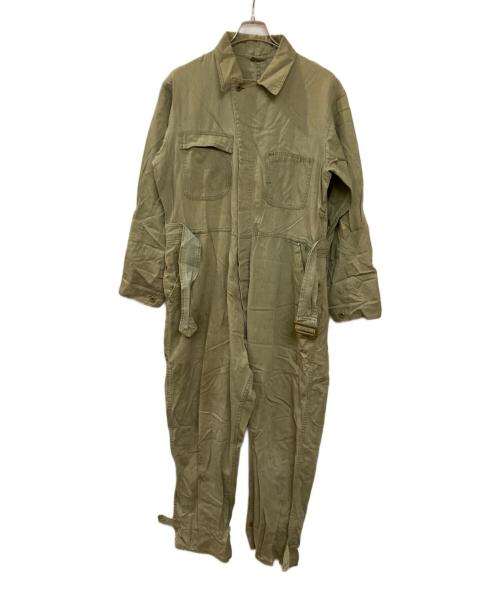 US ARMY（ユーエスアーミー）US ARMY (ユーエスアーミー) ヴィンテージヘリンボーンツイルオールインワン オリーブ サイズ:-（実寸参照)の古着・服飾アイテム