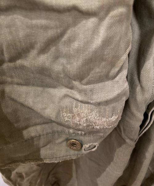 US ARMY（ユーエスアーミー）US ARMY (ユーエスアーミー) ヴィンテージヘリンボーンツイルオールインワン オリーブ サイズ:-（実寸参照)の古着・服飾アイテム
