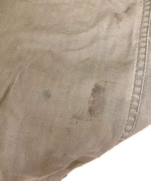 US ARMY（ユーエスアーミー）US ARMY (ユーエスアーミー) ヴィンテージヘリンボーンツイルオールインワン オリーブ サイズ:-（実寸参照)の古着・服飾アイテム