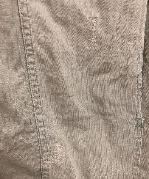 US ARMY（ユーエスアーミー）US ARMY (ユーエスアーミー) ヴィンテージヘリンボーンツイルオールインワン オリーブ サイズ:-（実寸参照)の古着・服飾アイテム