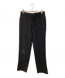 AURALEE（オーラリー）の古着「HARD TWIST WOOL DOBBY SLIT SLACKS」｜ネイビー