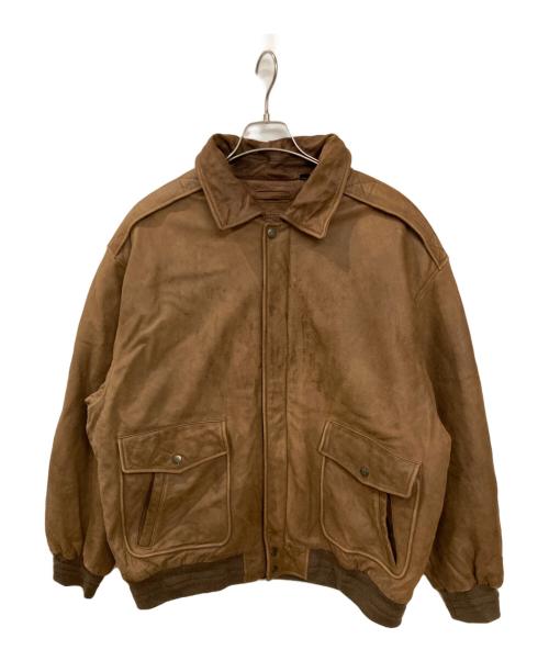 ROUNDTREE&YORKE（ラウンドツリーアンドヨーク）ROUNDTREE＆YORKE (ラウンドツリーアンドヨーク) レザージャケット ブラウン サイズ:XLの古着・服飾アイテム