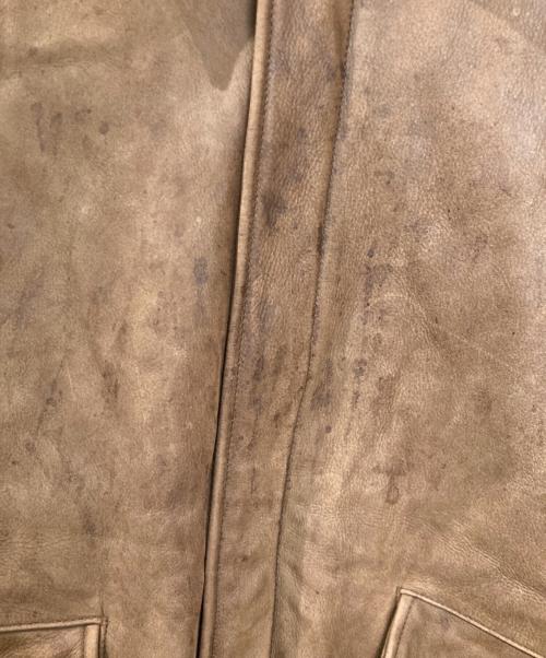 ROUNDTREE&YORKE（ラウンドツリーアンドヨーク）ROUNDTREE＆YORKE (ラウンドツリーアンドヨーク) レザージャケット ブラウン サイズ:XLの古着・服飾アイテム