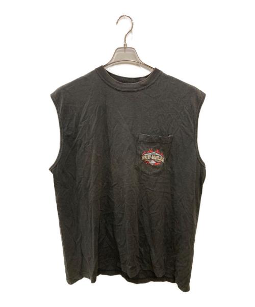 HARLEY-DAVIDSON（ハーレーダビッドソン）HARLEY-DAVIDSON (ハーレーダビッドソン) ノースリーブカットソー グレー サイズ:2Xの古着・服飾アイテム