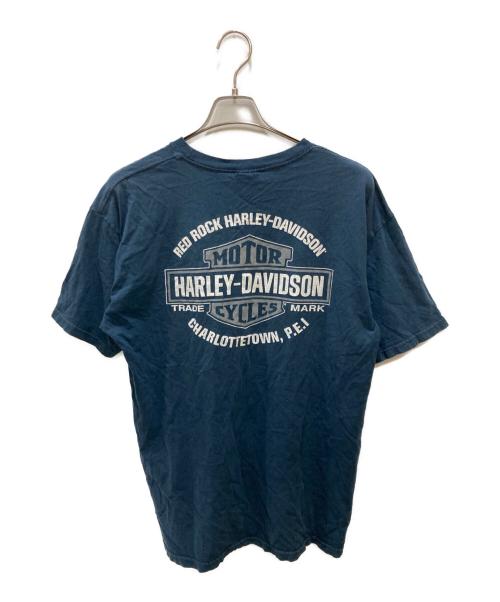 HARLEY-DAVIDSON（ハーレーダビッドソン）HARLEY-DAVIDSON (ハーレーダビッドソン) プリントTシャツ ネイビー サイズ:Lの古着・服飾アイテム