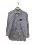 PLAY COMME des GARCONS（プレイコムデギャルソン）の古着「Stripe Shirt With Black Emblem Pattern A」｜ブルー