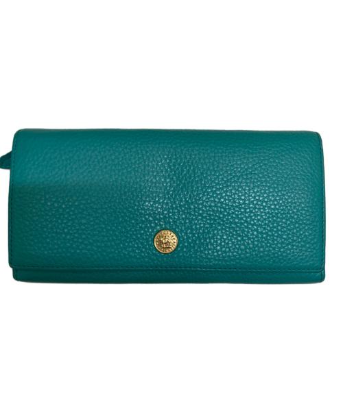 TOPKAPI（トプカピ）TOPKAPI (トプカピ) イタリアンシュリンクレザー/長財布 ブルーの古着・服飾アイテム