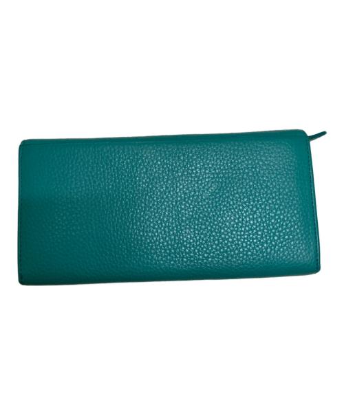 TOPKAPI（トプカピ）TOPKAPI (トプカピ) イタリアンシュリンクレザー/長財布 ブルーの古着・服飾アイテム