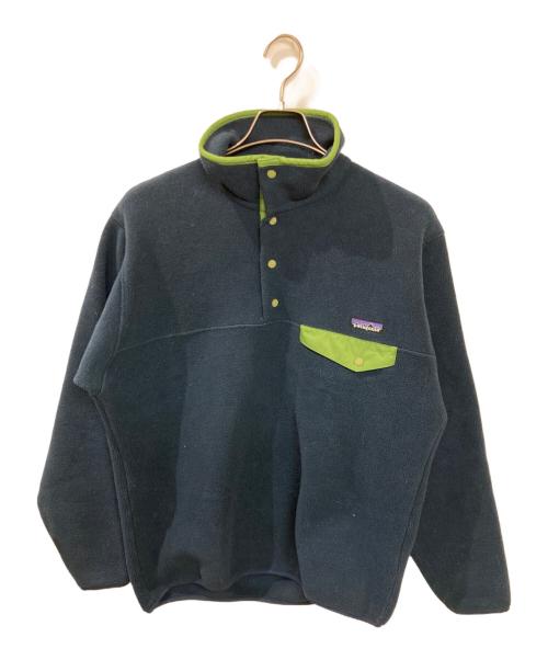 Patagonia（パタゴニア）Patagonia (パタゴニア) シンチラスナップTプルオーバー / フリースジャケット ネイビー×ライムグリーン サイズ:Sの古着・服飾アイテム