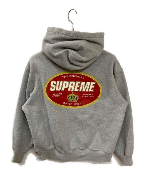 SUPREME（シュプリーム）SUPREME (シュプリーム) Crown Hooded Sweatshirt / ロゴプリントパーカー グレー サイズ:Sの古着・服飾アイテム